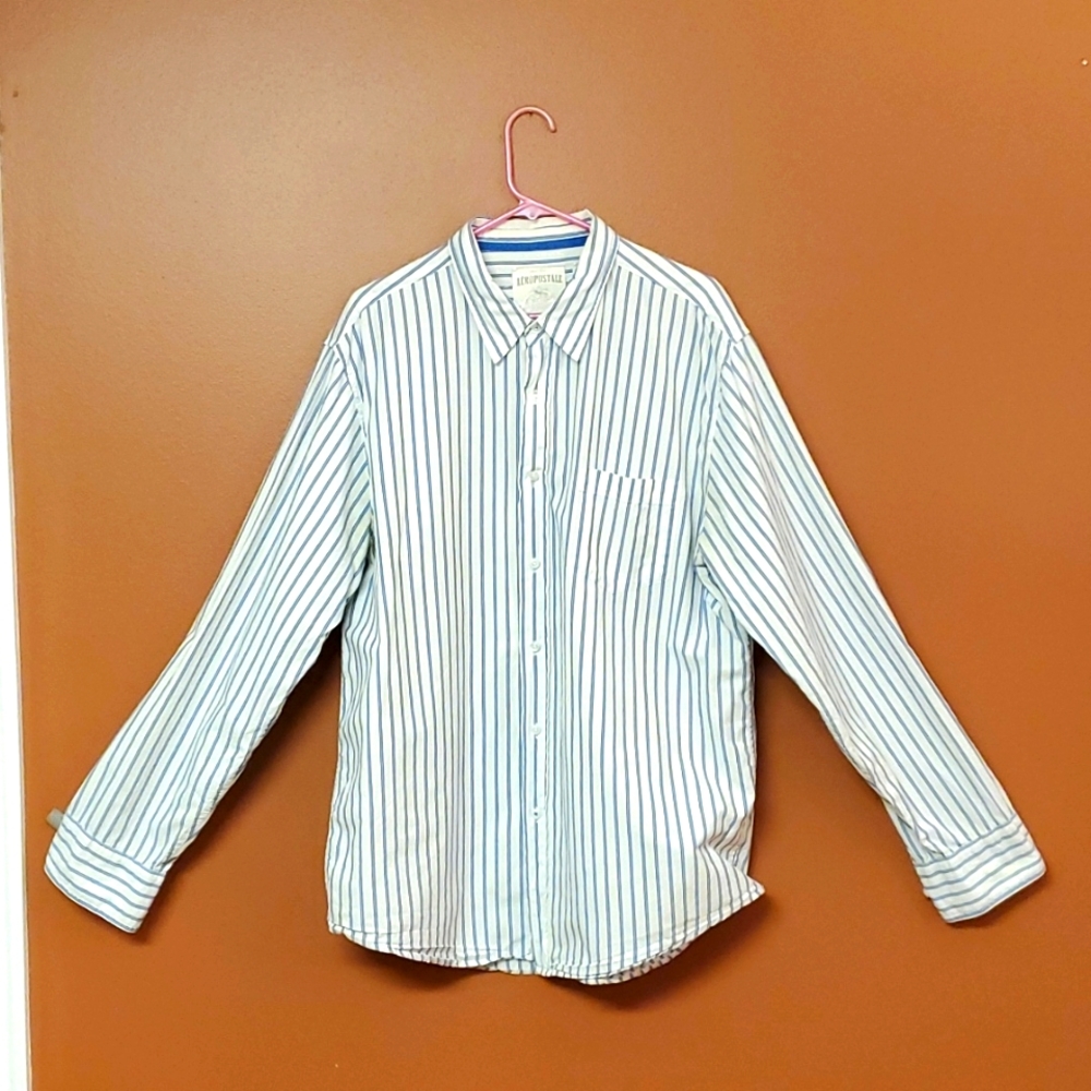 Gently worn men's striped button down XL